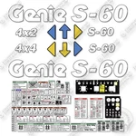 Genie S60 (sn: 6830-09153) Decal Kit Boom Lift Aftermarket. Fixed Price $294.95.