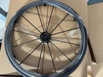 24" (540) Primo Sentinel 12 Spoke Wheel W/ P154 Solid Tires No Markings. Fixed Price $275.00.