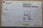 Clark C500-20 C500-25 C500-30 C500-40 C500-55 Forklift Operation Manual. Fixed Price $49.99.