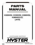 Hyster H300HD2 H330HD2 H360HD2-EC J019 Forklift Parts Catalog Manual Pdf. Fixed Price $34.99.