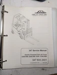 Linde 347 Service Manual Electric Fork Lift E20C/600 E25C/600 E30C/600 2002. Fixed Price $277.50.