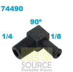 74490 Forklift Propane Fitting 1/4 Npt 1/8 Hose Connector Lpg Elbow. Fixed Price $11.50.