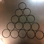(15) Nitrile Buna O-ring N100-70 2-139 N70BL 2-3/16 Id X 2-3/8 Od 3/32 Gasket. Fixed Price $6.50.