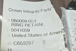 New Crown Forklift Parts: 060009-053 Retaining Ring (2) Pack. Fixed Price $7.95.