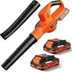 Lazyboi Electric Leaf Blower Cordless - Batteries Charger 21V LA808 Orange. Fixed Price $50.00.