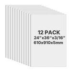 Vevor Foam White Core Boards 3/16 Inch Thick 24 X 36 12 Pack. Fixed Price $39.99.