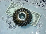 Hyster Bevel Gear 3J-000367, Angle E88R, Bore 0.975 Inch, Od 3.285". Fixed Price $49.95.