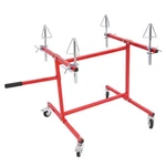 Red Mobile Wheel Panel Stand Rim Painting Auto Body Part Rack. Fixed Price $130.95.