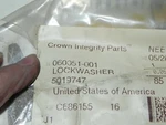 New Crown Integrity Lock Washer 060051-001 Forklift Part. Fixed Price $17.95.