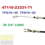 47110-23331-71 47110-23330-71 Toyota Forklift Inching Cable 26" 3/4 Long Ups. Fixed Price $15.50.