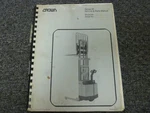 Crown 30WTF Walkie Straddle Stacker Parts Catalog & Service Repair Manual. Fixed Price $125.55.