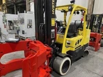 12,000 Pound Hyster S120FTPRS Forklift With 60" Bolzoni Paper Roll Clamp Triple. Fixed Price $39500.00.