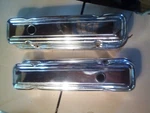 Pontiac 400 High Performace Chrome Tall Valve Covers. Fixed Price $35.00.