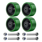 Heavy Duty 4" X 2" Polyurethane Caster Wheels - Set Of 4, 3200 Lbs Capacity, Rol. Fixed Price $90.89.