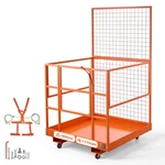 Vevor Forklift Safety Cage 48.2 X 45.2 In Man Basket Wheels Harness. Fixed Price $385.99.