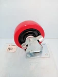 Genie 57734GT Oem 4" X 1.5" Red Swivel Caster With Brake - New. Fixed Price $40.00.