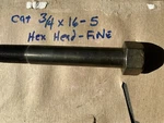 Caterpillar 3/4 16- 5 Hex Head Bolt Fine Thread -oem Nos. Fixed Price $29.00.