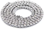 Charles Raymond Iced Hip Hop Silver Tone Cz Miami Tennis Chain Necklaces - Tnslv. Fixed Price $14.99.