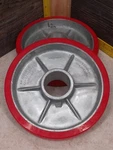 Two (2) Pallet Jack Steer Wheel Assy Ultra-poly Aluminum 2.2 Hub RM820-1-B. Fixed Price $119.95.