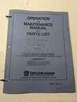 Taylor-dunn Sc 1-59 Maintenance Manual Parts List Book 170/71 1985+. Fixed Price $137.03.