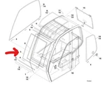 Jlg Lull Skytrak 644E-42 944E-42 Telehandler Front Windshield Glass Mmv Eirv. Fixed Price $649.99.