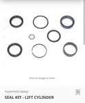 (new) Yale Hyster Forklift Cylinder Seal Kit (505136042) (1360139). Fixed Price $62.00.