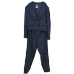 Chanel Setup Jacket Pants Navy 95A #44 165989. Fixed Price $2533.00.