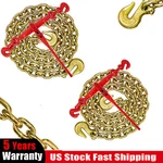2PCS Ratchet Load Binder And Kit 5/16"-3/8", 10' Chains Hauling. Fixed Price $94.59.