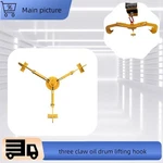 793.6LBS Oil Drum Lifting Hook Forklift Crane Three-jaw. Fixed Price $137.24.
