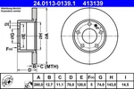 Ate 24.0113-0139.1 Brake Disc For Bmw. Fixed Price $58.78.