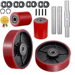 Pallet Jack Lift Truck Front And Rear Load Wheels Replacement Kits With Bearings. Fixed Price $59.99.