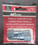 Milton S792 Female Coupler Plug. Fixed Price $7.99.