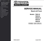 Toyota 7BRU18 7BRU23 7BDRU15 7BSU20 7BSU25 Forklift Service Repair Manual Pdf. Fixed Price $39.99.