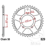 Jt Sprockets Transmission Plate Crown 44T P-530 087 Mm 110. Fixed Price $71.07.