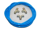 Pneumatic Air Hose 6X4MM 3M + 3X Tee Push Fittings Kit Tube Set. Fixed Price $80.00.