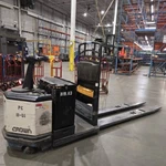 Crown Walkie Rider Electric Pallet Jacks 6,000-8,000 Lbs, 24V, 750 Ah Battery. Fixed Price $1600.00.
