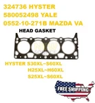 324736 Hyster 5800524-98 Yale 0552-10-271B Mazda Va Cylinder Head Gasket JT334. Fixed Price $22.50.