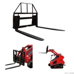 Agrotk 48IN Pallet Fork Frame Attachment Skid Steer Loader Accessories New. Fixed Price $756.70.