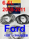 Ford 6.4L V8 Powerstroke Piston Hastings Set (+.020" / +.5MM). Fixed Price $198.99.