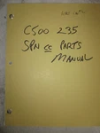 Clark C500 25 S30 235 Spn Parts Manual Repairman Van Copy For His Info See Pic. Fixed Price $74.99.