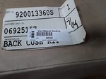 Clark Back Cushion Vinyl 925157. Fixed Price $250.00.