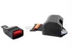 Universal Forklift Retractable Seat Belt- Orange 56". Fixed Price $85.00.
