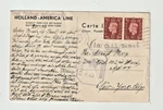 Great Britain Airmail To Us Censored 1940 Cover Holland American Line Ship Card. Fixed Price $20.00.