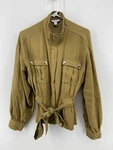 Vintage Nine West Belted Light Jacket Womens Size Large Beige Tan Fast Shipping. Fixed Price $31.99.