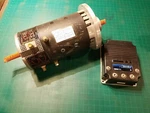 Wemoco 24/36 Volt Traction Motor 00-95206 With Used Curtis 1244-4427. Fixed Price $1800.00.