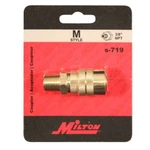 Milton M-style Coupler, 3/8" Mnpt, 300 Psi, 40 Scfm, Bra (single Retail Pack ). Fixed Price $9.31.