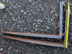 Cascade Forklift Forks 44" Long Wide 21" High Heavy Duty. Fixed Price $500.00.