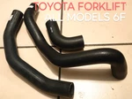 Toyota Forklift Upper, Lower, & Bypass Radiator Hose Model 6F. Fixed Price $96.00.