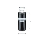 Ufi 87.012.00 Filter, Operating Hydraulics. Fixed Price $62.03.
