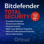 Bitdefender Total Security 2026 3 Years 1-10 Devices Windows Mac Android. Fixed Price $170.99.